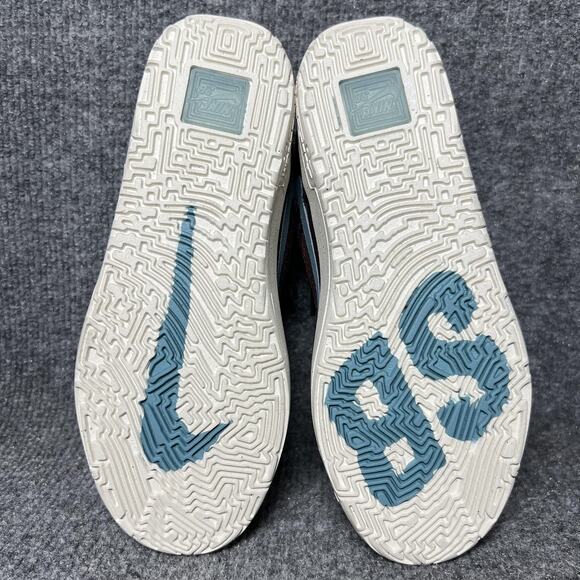 Nike SB Shoes Youth Size 2.5Y Brown Blue Mesh Suede Skateboarding FM4210-600 - Picture 7 of 9